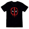 Black-Red - Front - Deadpool Unisex Adult Splat T-Shirt