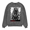 Black - Front - Junji-Ito Unisex Adult Ghoul Acid Wash Sweatshirt