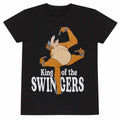 Black - Front - Jungle Book Unisex Adult King Of The Swingers T-Shirt