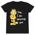 Black - Front - Garfield Unisex Adult Ignoring You T-Shirt