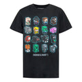 Black - Front - Minecraft Childrens-Kids Mini Mob T-Shirt