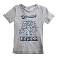 Heather Grey - Front - Super Mario Childrens-Kids Rawr Bowser T-Shirt