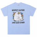 Washed Light Blue - Front - Moomin Unisex Adult Respect Nature T-Shirt