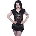 Black - Back - Spiral Direct Womens-Ladies High Priestess Stud Waist Mini Dress