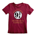 Maroon - Side - Harry Potter Childrens-Kids Hogwarts Express T-Shirt