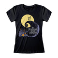 Black - Front - Nightmare Before Christmas Womens-Ladies Silhouette Fitted T-Shirt