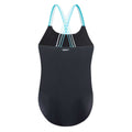 Black-Blue Radience - Back - Aquawave Girls Harma One Piece Swimsuit