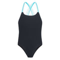 Black-Blue Radience - Front - Aquawave Girls Harma One Piece Swimsuit