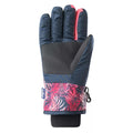 Black Iris-Tropical Palms - Back - Bejo Girls Vipo Ski Gloves