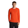 Tangerine Tango - Front - Lyle & Scott Mens Cotton Crew Neck Jumper