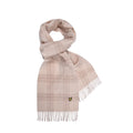 Light Mist-Heritage Taupe - Front - Lyle & Scott Checked Lambswool Scarf