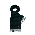 Argyle Teal-Jet Black - Front - Lyle & Scott Checked Lambswool Scarf