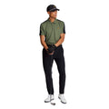 Cactus Green-Jet Black - Side - Lyle & Scott Mens Striped Golf Polo Shirt