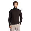 Jet Black - Front - Lyle & Scott Mens Technical Quarter Zip Midlayer