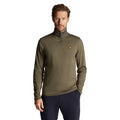 Cactus Green - Side - Lyle & Scott Mens Technical Quarter Zip Midlayer