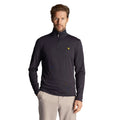 Dark Navy - Front - Lyle & Scott Mens Technical Quarter Zip Midlayer