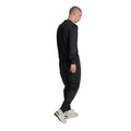 Jet Black - Back - Lyle & Scott Mens Fly Fleece Tracksuit Bottoms