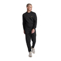 Jet Black - Side - Lyle & Scott Mens Fly Fleece Tracksuit Bottoms