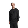 Jet Black - Front - Lyle & Scott Mens Fly Fleece Tracksuit Bottoms