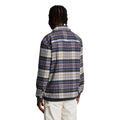 Dark Navy-Chalk - Back - Lyle & Scott Mens Checked Flannel Overshirt