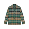 Argyle Teal-Heritage Taupe - Front - Lyle & Scott Mens Checked Flannel Overshirt