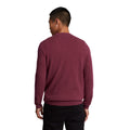 Burgundy - Back - Lyle & Scott Mens Lambswool Blend Crew Neck Long-Sleeved Jumper