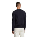 Dark Navy Marl - Back - Lyle & Scott Mens Lambswool Blend Crew Neck Long-Sleeved Jumper