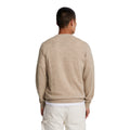 Heritage Taupe Marl - Back - Lyle & Scott Mens Lambswool Blend Crew Neck Long-Sleeved Jumper