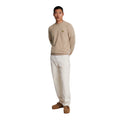 Heritage Taupe Marl - Side - Lyle & Scott Mens Lambswool Blend Crew Neck Long-Sleeved Jumper