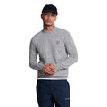 Mid Grey Marl - Front - Lyle & Scott Mens Lambswool Blend Crew Neck Long-Sleeved Jumper