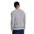 Mid Grey Marl - Back - Lyle & Scott Mens Lambswool Blend Crew Neck Long-Sleeved Jumper