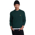 Argyle Teal Marl - Front - Lyle & Scott Mens Lambswool Blend Crew Neck Long-Sleeved Jumper