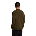 Olive Marl - Back - Lyle & Scott Mens Lambswool Blend Crew Neck Long-Sleeved Jumper