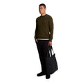 Olive Marl - Side - Lyle & Scott Mens Lambswool Blend Crew Neck Long-Sleeved Jumper