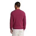 Rich Burgundy Marl - Back - Lyle & Scott Mens Lambswool Blend Crew Neck Long-Sleeved Jumper