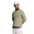 Sage Uniform Marl - Front - Lyle & Scott Mens Lambswool Blend Crew Neck Long-Sleeved Jumper