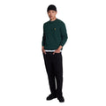 Argyle Teal Marl - Side - Lyle & Scott Mens Lambswool Blend Crew Neck Long-Sleeved Jumper