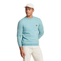 Blue Smoke Marl - Front - Lyle & Scott Mens Lambswool Blend Crew Neck Long-Sleeved Jumper