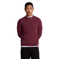 Burgundy - Front - Lyle & Scott Mens Lambswool Blend Crew Neck Long-Sleeved Jumper