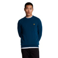 Apres Navy Marl - Front - Lyle & Scott Mens Lambswool Blend Crew Neck Long-Sleeved Jumper