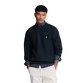 Dark Navy - Front - Lyle & Scott Mens Knitted Waffle Jumper