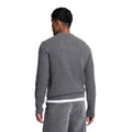 Jet Black - Back - Lyle & Scott Mens Marl Cable Knit Crew Neck Jumper