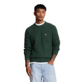 Dark Green - Front - Lyle & Scott Mens Marl Cable Knit Crew Neck Jumper