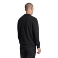 Jet Black - Back - Lyle & Scott Mens Fly Fleece Crew Neck Sports Sweatshirt