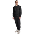 Jet Black - Side - Lyle & Scott Mens Fly Fleece Crew Neck Sports Sweatshirt