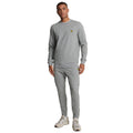 Mid Grey Marl - Side - Lyle & Scott Mens Fly Fleece Crew Neck Sports Sweatshirt