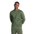 Cactus Green - Front - Lyle & Scott Mens Fly Fleece Crew Neck Sports Sweatshirt