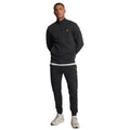 Jet Black - Front - Lyle & Scott Mens Tape Tracksuit Bottoms