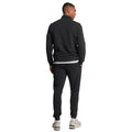 Jet Black - Back - Lyle & Scott Mens Tape Tracksuit Bottoms