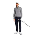 Mid Grey Marl - Side - Lyle & Scott Mens Merino Wool Quarter Zip Golf Jumper